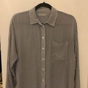 Everlane oversized silk shirt striped